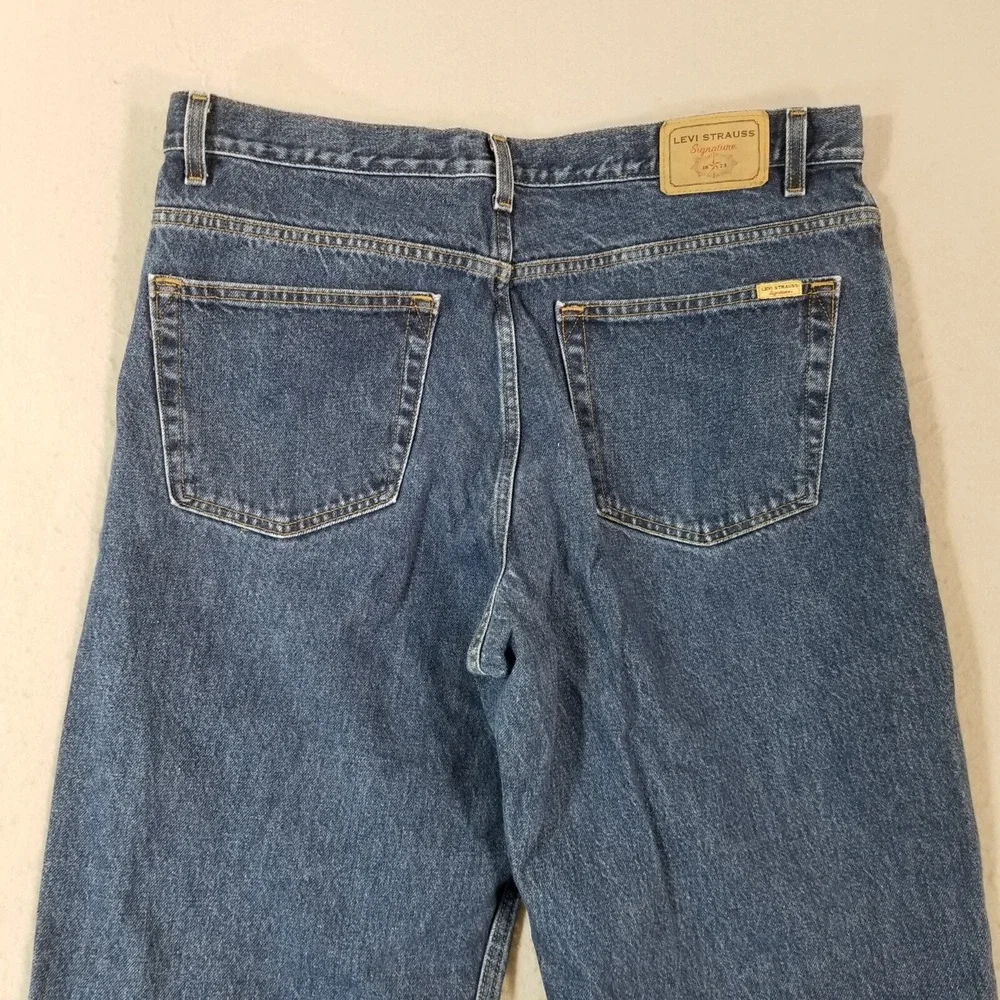 Levi's Signature Series jeans men's 40 x 32 relaxed straight blue denim pants‎